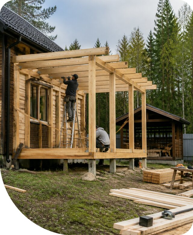 Строительство пристроек и построек на участке в Бийске